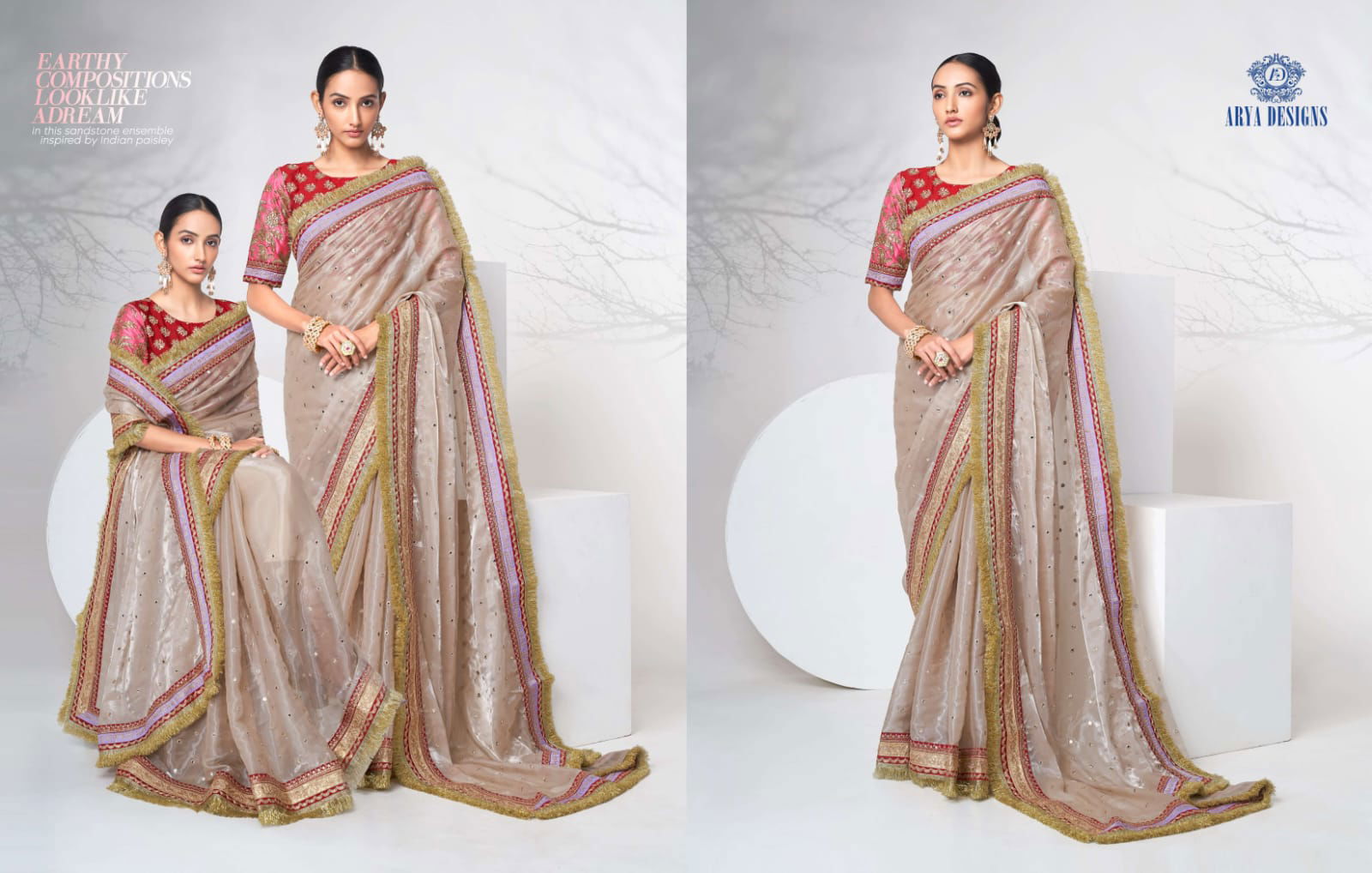 Arya Imperial Vol 9 Designer Organza Wholesale Party Wear Saree 